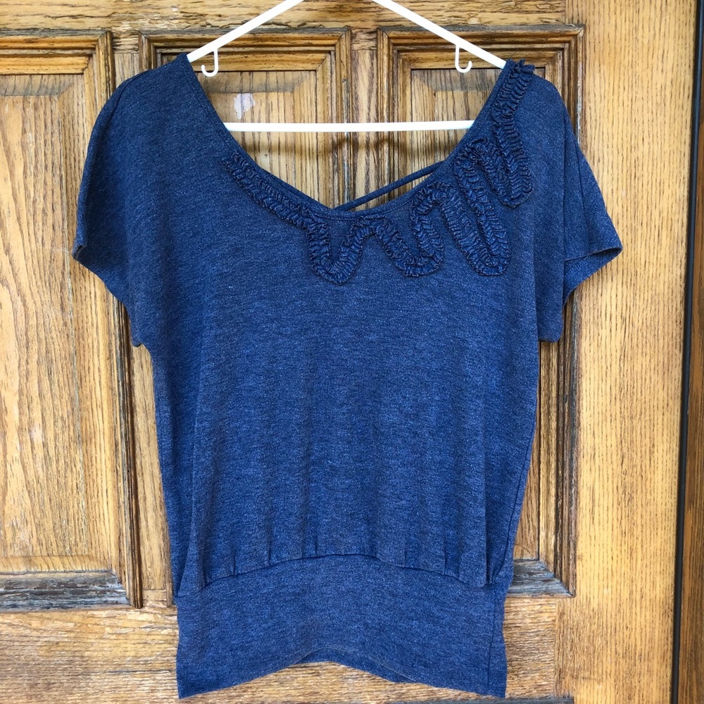 Blue T-shirt Blouse